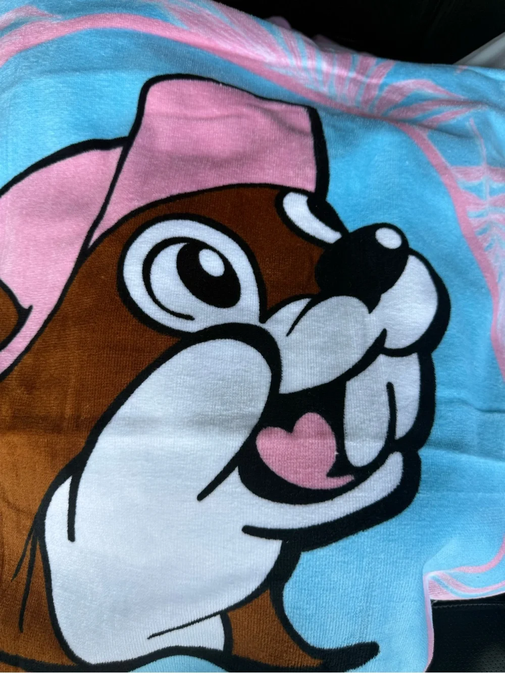 Buc-ee's Pink & Light Blue Cotton Beach Towel